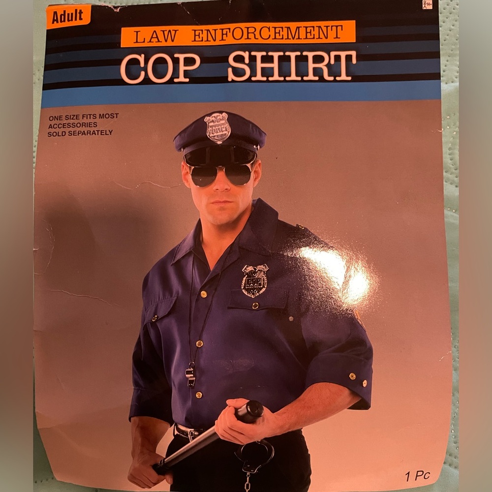 Blue Law Enforcement/Cop Shirt Costume